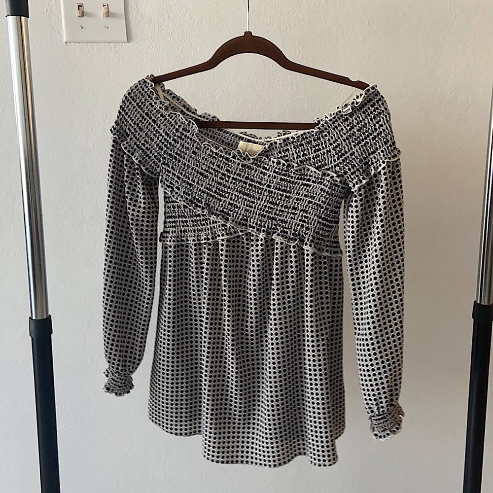 Michael Kors large black and white blouse.